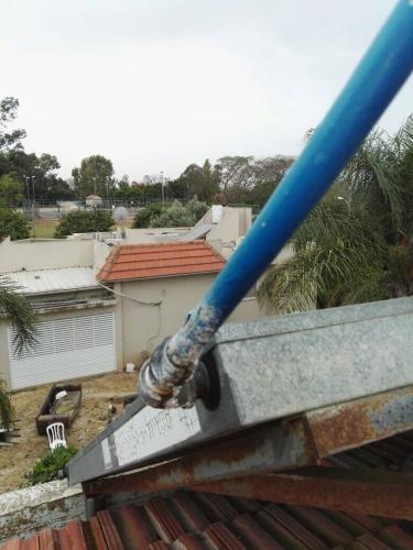 חיבור צינור לקולט